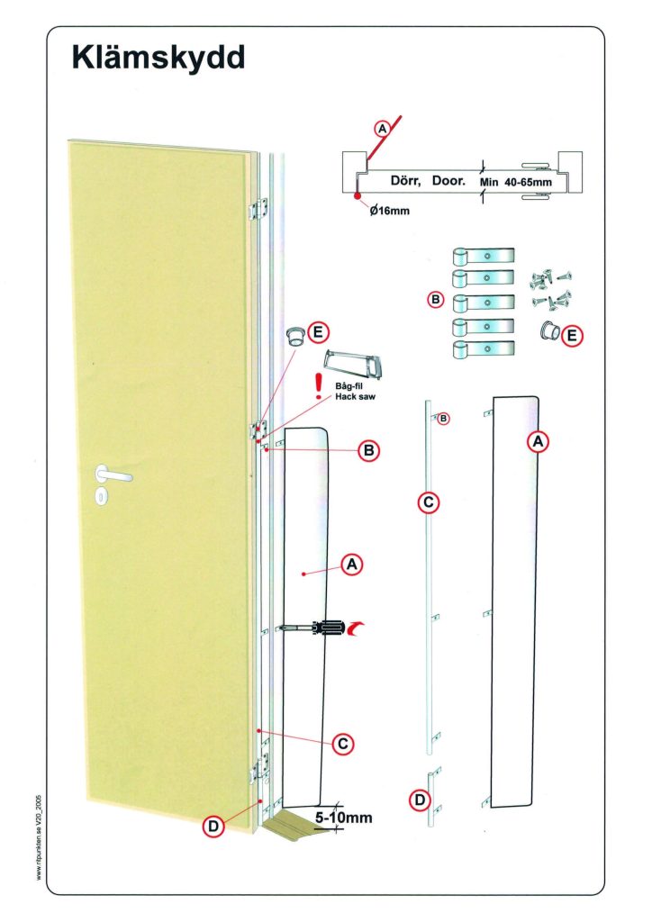 montera klämskydd K-105