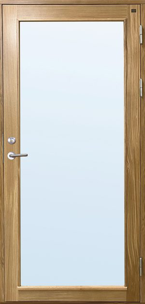 Ytterdörr i ek med glas